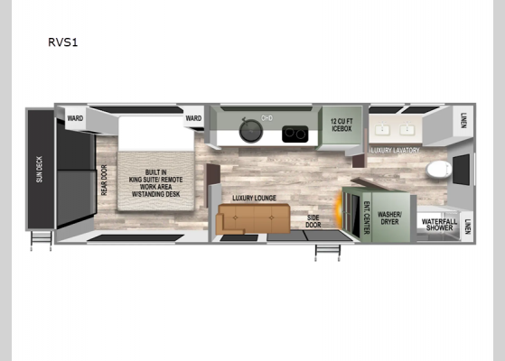 Floorplan - 2025 No Boundaries RV Suite RVS1 Travel Trailer