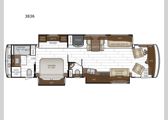 Floorplan - 2025 Dutch Star 3836 Motor Home Class A - Diesel