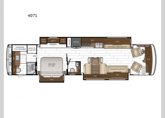 Floorplan - 2025 Dutch Star 4071 Motor Home Class A - Diesel