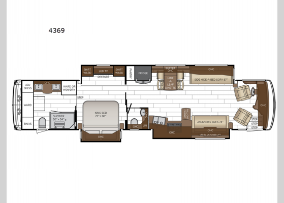 Floorplan - 2025 Dutch Star 4369 Motor Home Class A - Diesel