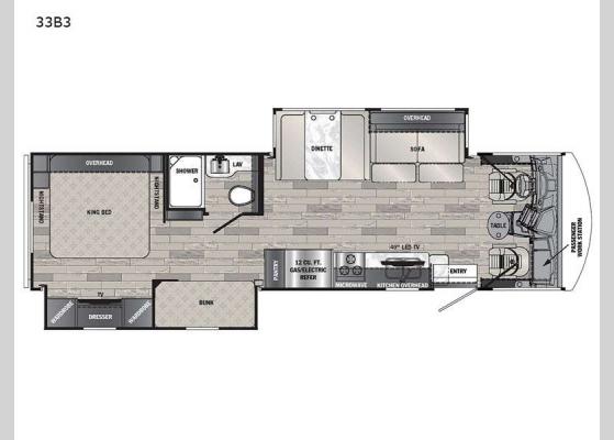 Floorplan - 2025 Georgetown 3 Series 33B3 Motor Home Class A