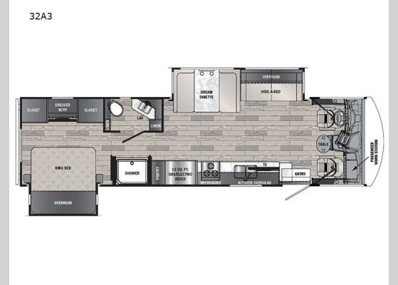 Floorplan - 2025 Georgetown 3 Series 32A3 Motor Home Class A