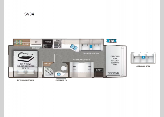 Floorplan - 2024 Magnitude SV34 Motor Home Super C - Diesel