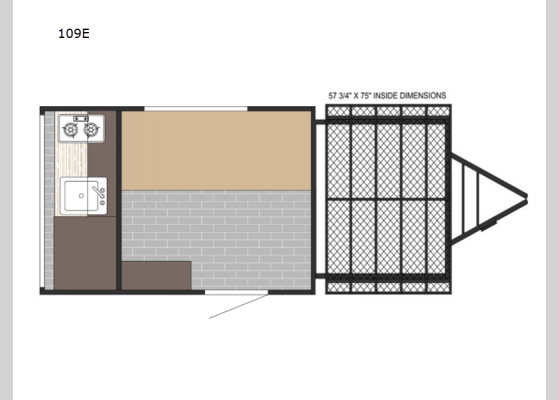 Floorplan - 2025 Sunray 109E Travel Trailer