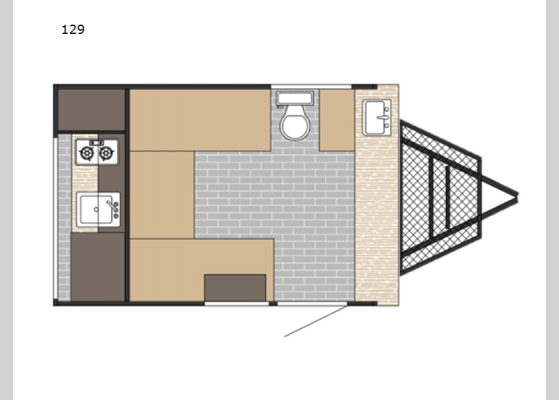 Floorplan - 2025 Sunray 129 Travel Trailer