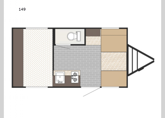 Floorplan - 2025 Sunray 149 Travel Trailer