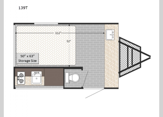 Floorplan - 2025 Sunray 139T Travel Trailer