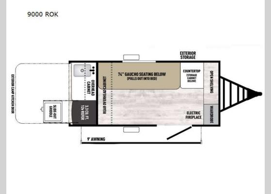 Floorplan - 2025 Clipper ROK 9000 Teardrop Trailer