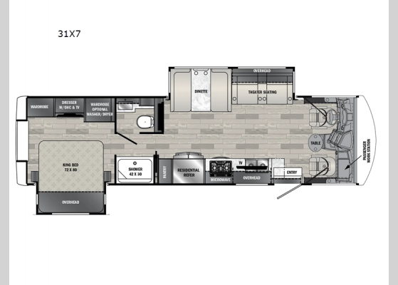 Floorplan - 2025 Georgetown 7 Series 31X7 Motor Home Class A