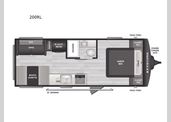 Floorplan - 2026 Hideout Sport 200RL Travel Trailer