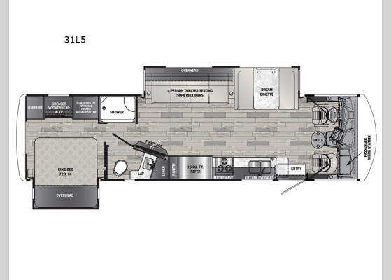 Floorplan - 2025 Georgetown 5 Series 31L5 Motor Home Class A