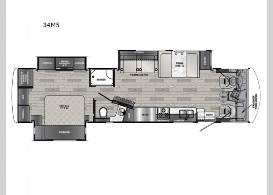 Floorplan - 2025 Georgetown 5 Series 34M5 Motor Home Class A