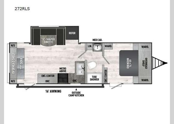 Floorplan - 2025 Clipper 6K Series 272RLS Travel Trailer