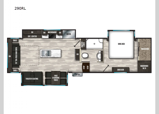 Floorplan - 2025 Brookstone 290RL Fifth Wheel