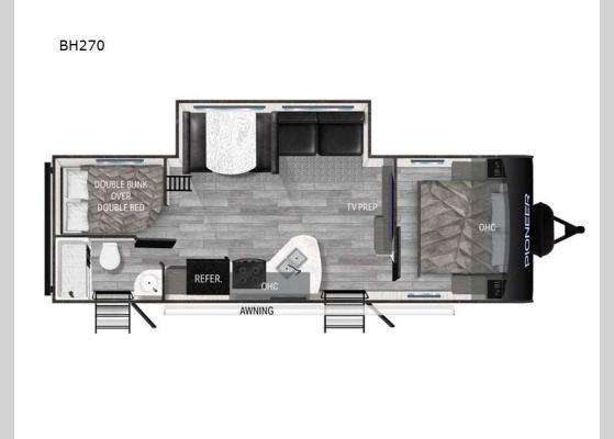 Floorplan - 2024 Pioneer BH270 Travel Trailer