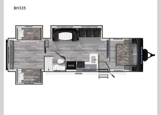 Floorplan - 2024 Pioneer BH335 Travel Trailer