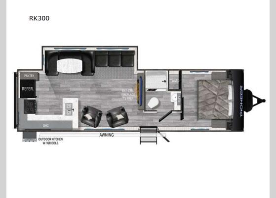 Floorplan - 2024 Pioneer RK300 Travel Trailer