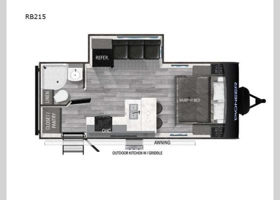 Floorplan - 2024 Pioneer RB215 Travel Trailer