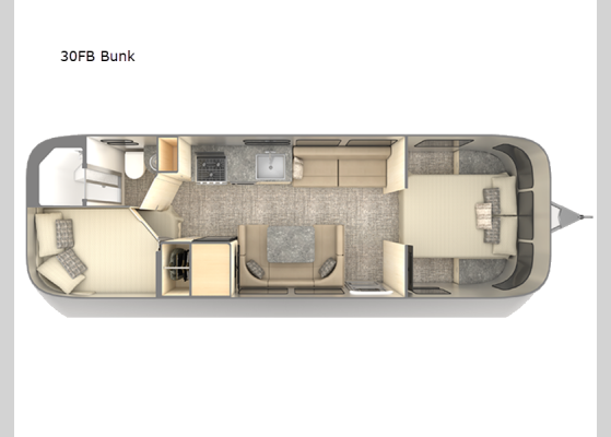 Floorplan - 2026 Flying Cloud 30FB Bunk Travel Trailer