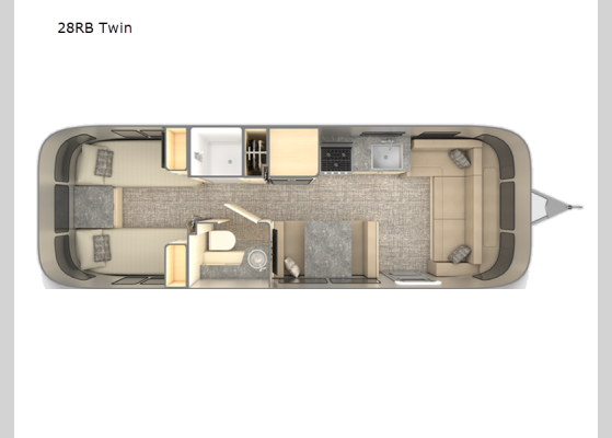 Floorplan - 2026 Flying Cloud 28RB Twin Travel Trailer