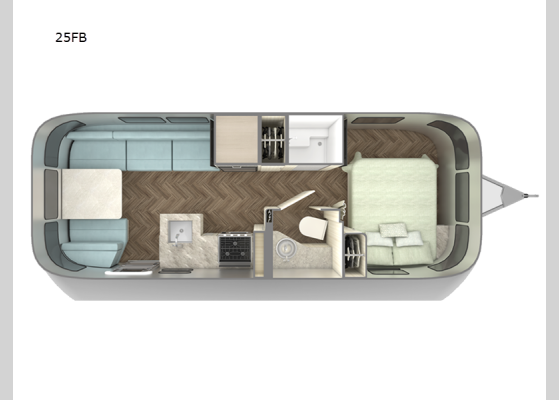 Floorplan - 2026 International 25FB Travel Trailer