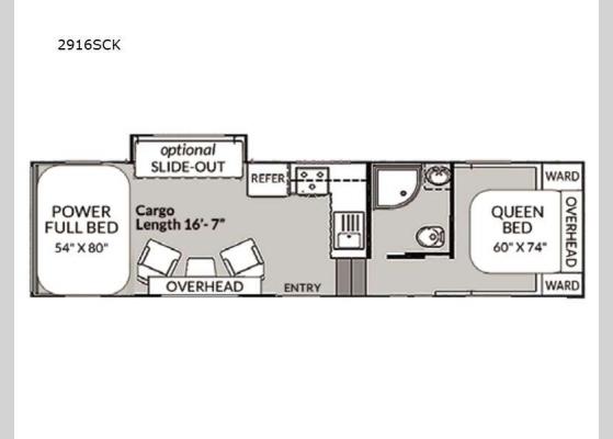 Floorplan - 2024 Sandsport 2916SCK Toy Hauler Fifth Wheel