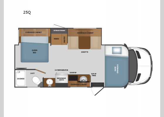 Floorplan - 2025 Insight 25Q Motor Home Class C - Diesel