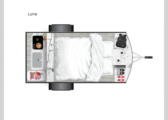 Floorplan - 2025 Luna Base Teardrop Trailer