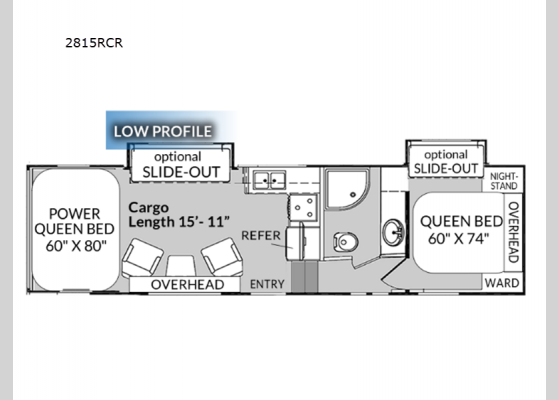 Floorplan - 2024 Rage'n 2815RCR Toy Hauler Fifth Wheel