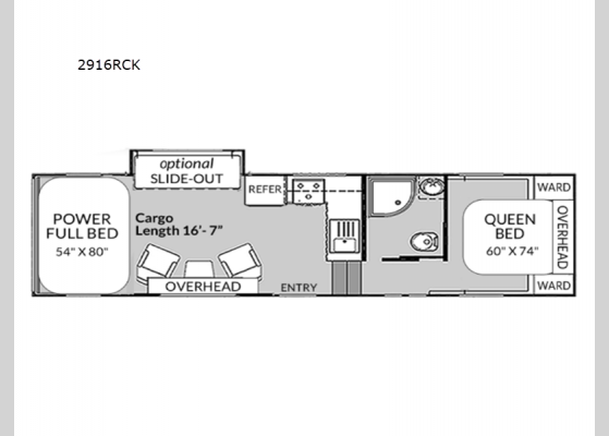 Floorplan - 2024 Rage'n 2916RCK Toy Hauler Fifth Wheel