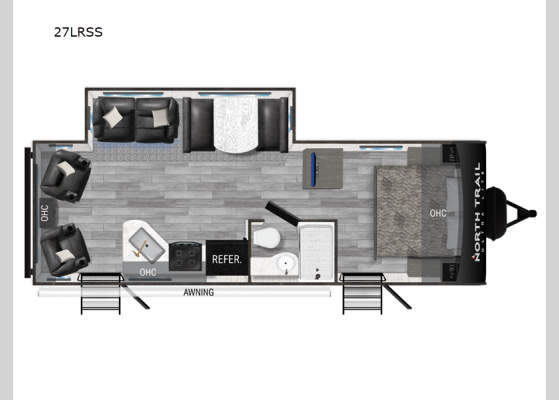 Floorplan - 2024 North Trail 27LRSS Travel Trailer