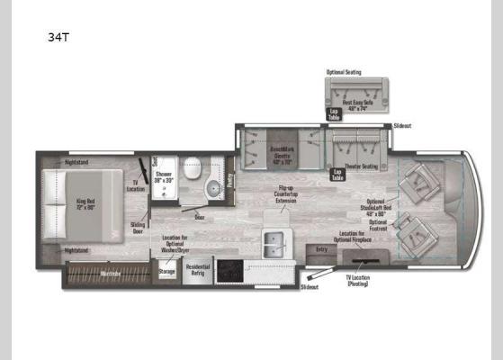 Floorplan - 2025 Forza 34T Motor Home Class A - Diesel