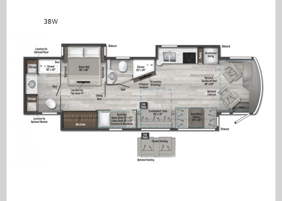 Floorplan - 2025 Forza 38W Motor Home Class A - Diesel