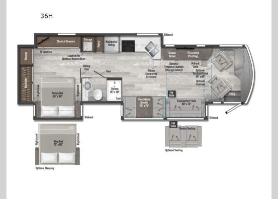 Floorplan - 2025 Forza 36H Motor Home Class A - Diesel