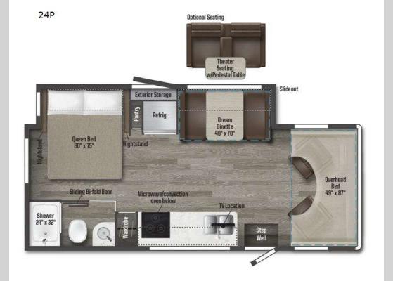 Floorplan - 2025 Vita 24P Motor Home Class C - Diesel