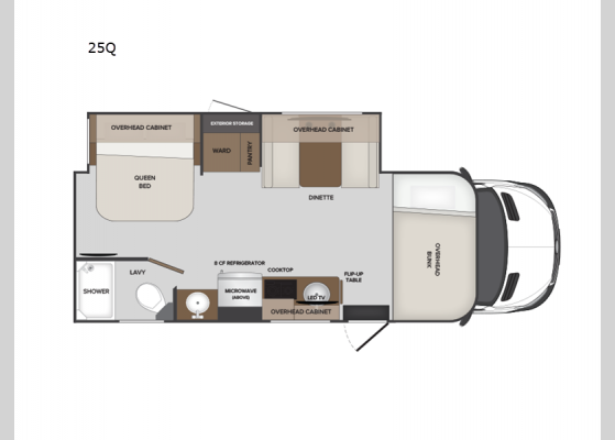 Floorplan - 2025 Element 25Q Motor Home Class C - Diesel