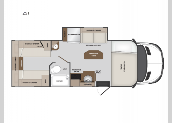 Floorplan - 2025 Element 25T Motor Home Class C - Diesel