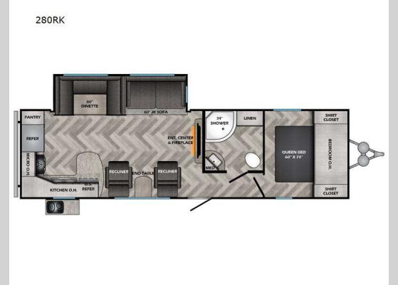Floorplan - 2024 Longhorn 280RK Travel Trailer
