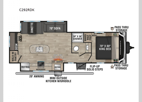 Floorplan - 2024 Connect C292RDK Travel Trailer