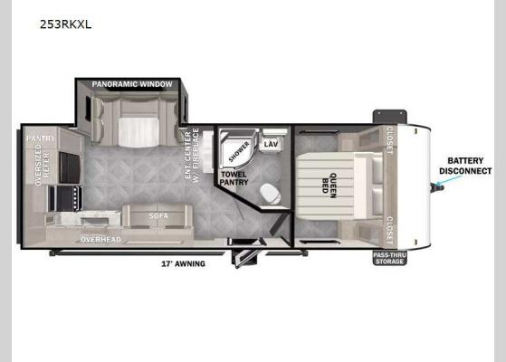 Floorplan - 2024 Salem Cruise Lite 253RKXL Travel Trailer