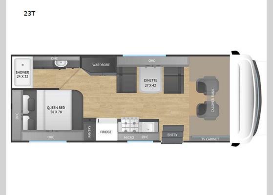 Floorplan - 2025 Triumph 23T Motor Home Class C