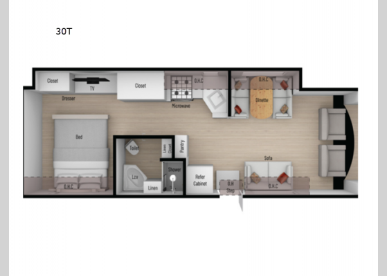 Floorplan - 2025 Triumph 30T Motor Home Class C