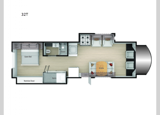 Floorplan - 2025 Triumph 32T Motor Home Class C