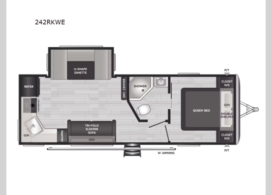 Floorplan - 2025 Springdale 242RKWE Travel Trailer