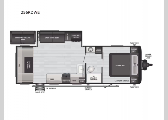 Floorplan - 2025 Springdale 256RDWE Travel Trailer