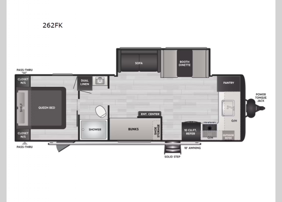 Floorplan - 2025 Springdale 262FK Travel Trailer