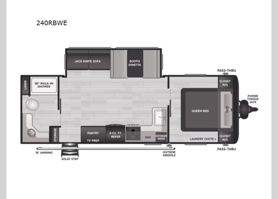 Floorplan - 2025 Springdale 240RBWE Travel Trailer