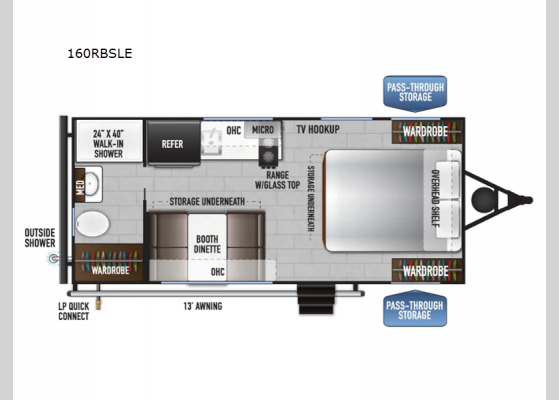 Floorplan - 2025 Della Terra LE 160RBSLE Travel Trailer