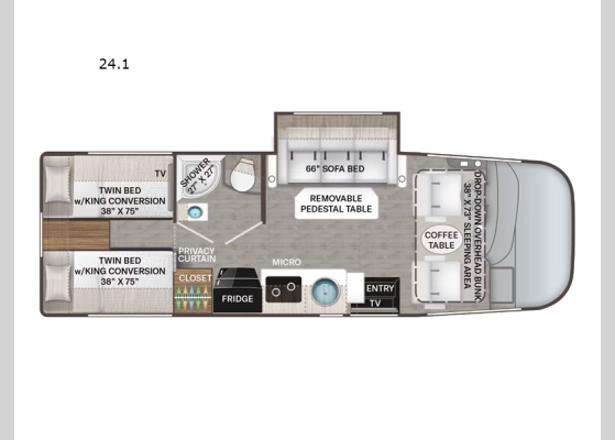 Floorplan - 2025 Vegas 24.1 Motor Home Class A