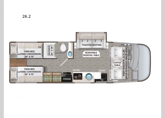 Floorplan - 2025 Vegas 26.2 Motor Home Class A